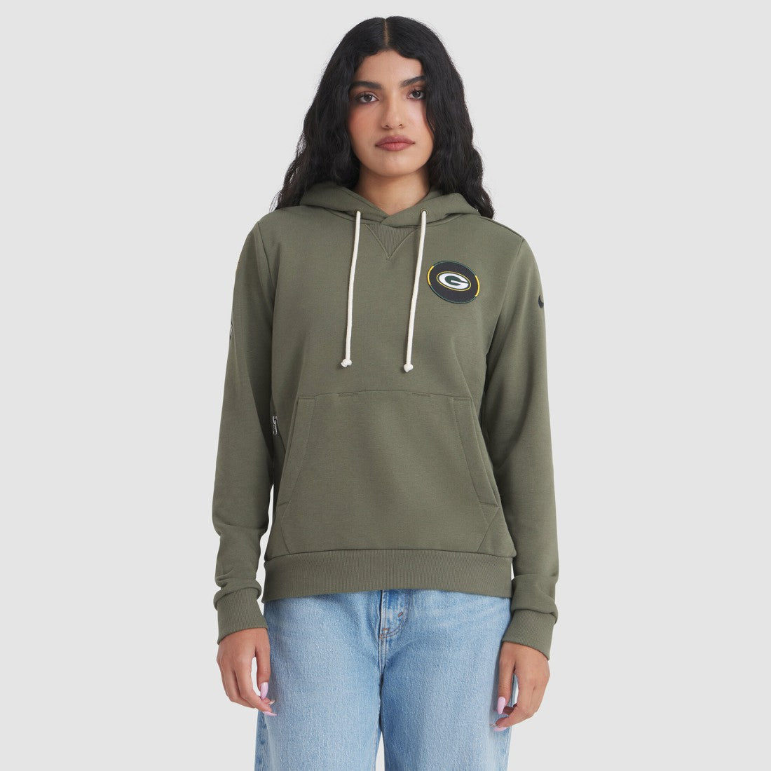 Green Bay Packers Women's 2025 Salute to Service Sideline Standard Issue Dri-FIT Hoodie - Olive Hoodies