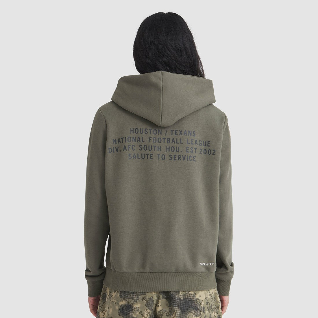 Houston Texans Women's 2025 Salute to Service Sideline Standard Issue Dri-FIT Hoodie - Olive Hoodies