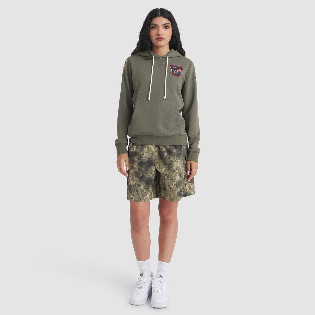 Houston Texans Women's 2025 Salute to Service Sideline Standard Issue Dri-FIT Hoodie - Olive Hoodies