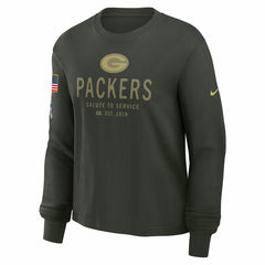 Green Bay Packers Women's 2025 Salute to Service Sideline Dri-FIT Long Sleeve T-Shirt - Dark Green T-shirts