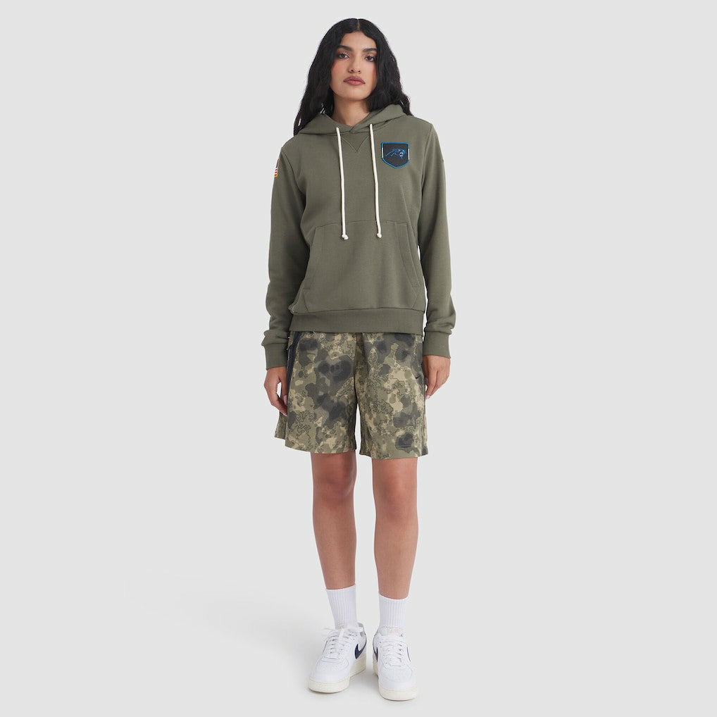 Carolina Panthers Women's 2025 Salute to Service Sideline Standard Issue Dri-FIT Hoodie - Olive Hoodies