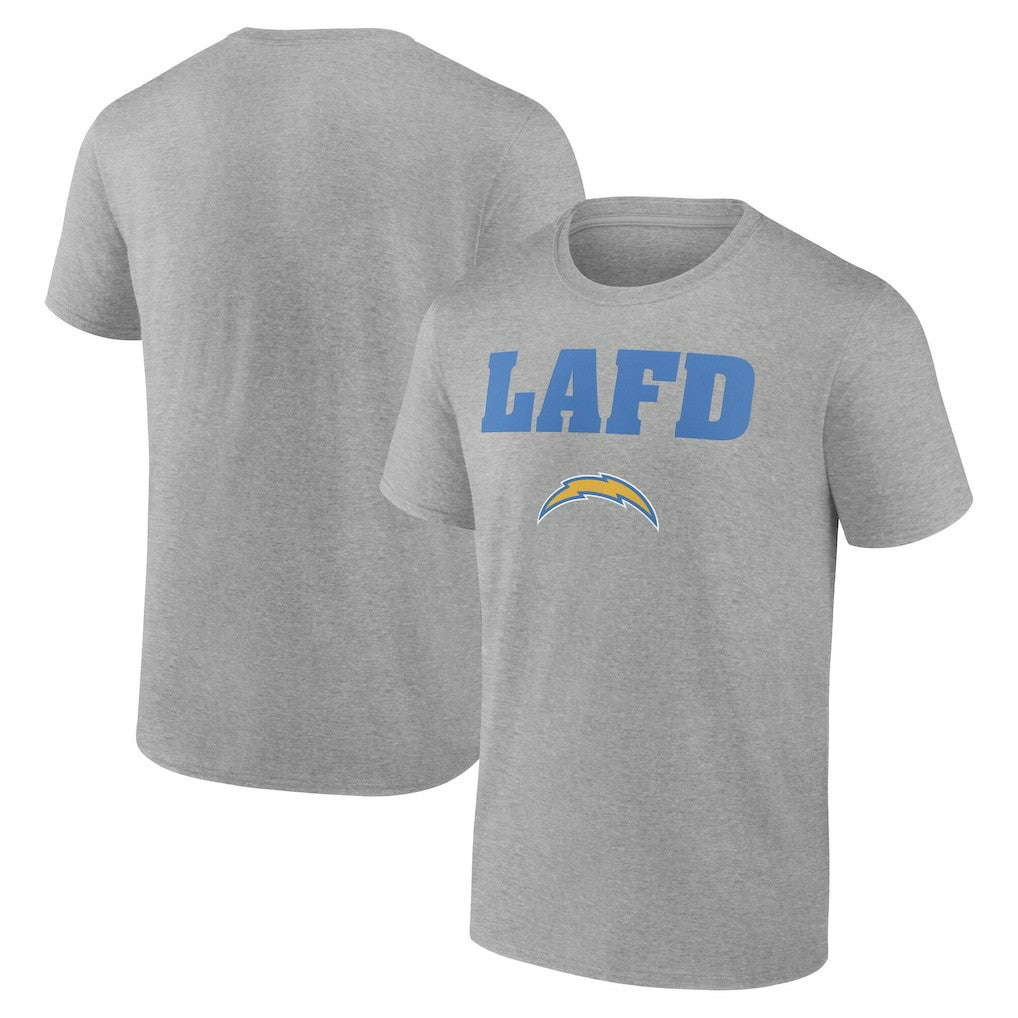 Los Angeles Chargers Unisex LAFD T-Shirt - Gray T-shirts