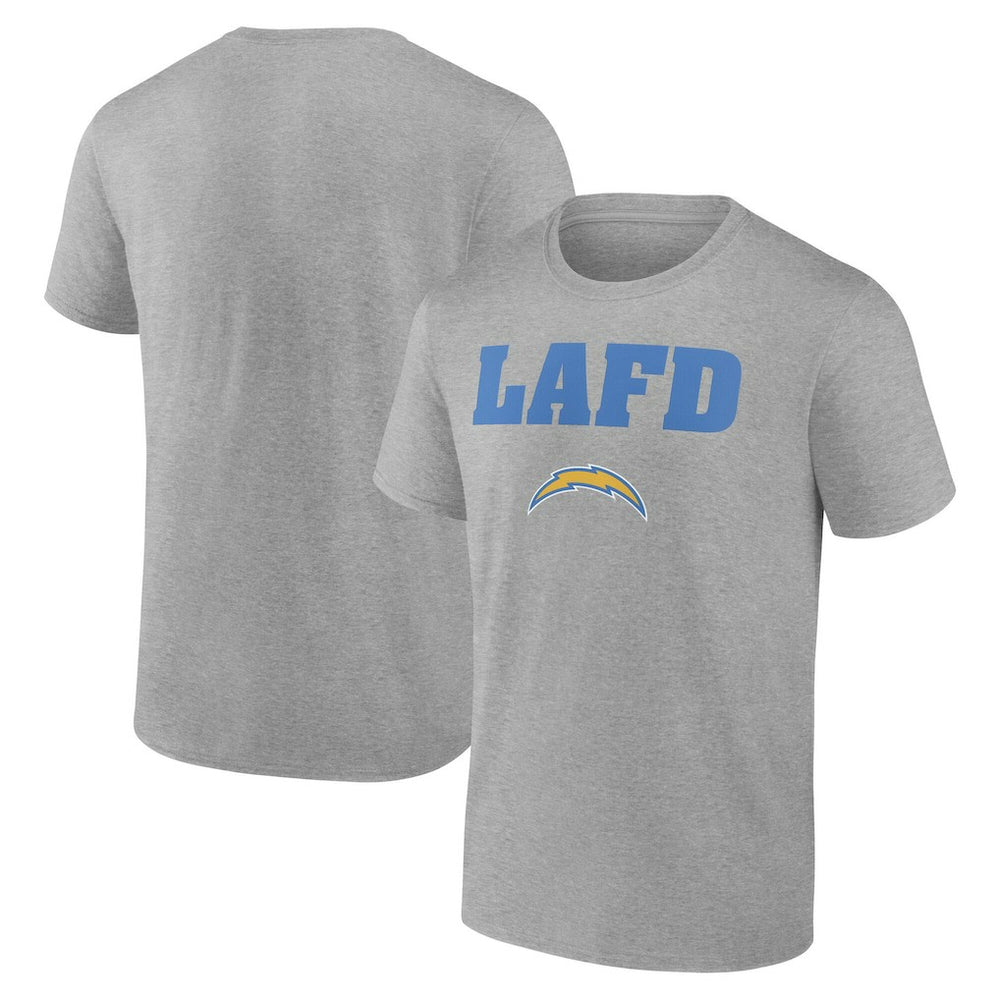 Los Angeles Chargers Unisex LAFD T-Shirt - Gray T-shirts