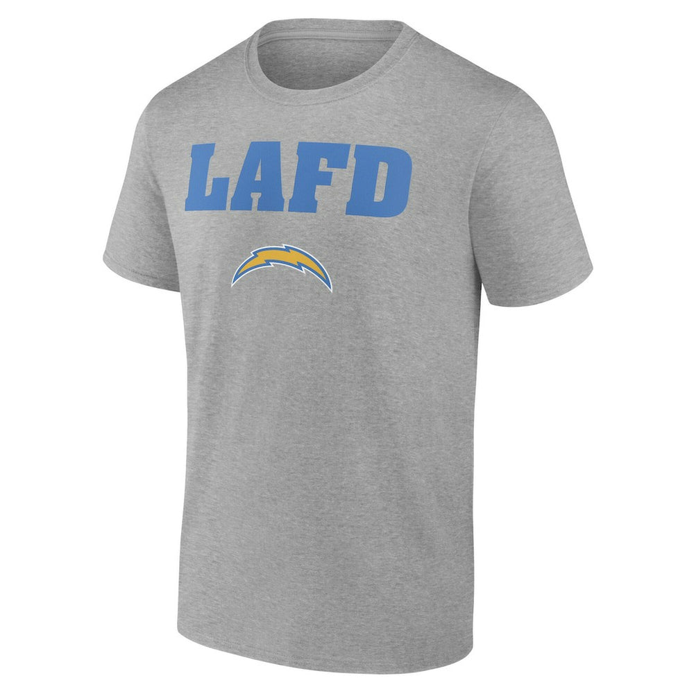 Los Angeles Chargers Unisex LAFD T-Shirt - Gray T-shirts