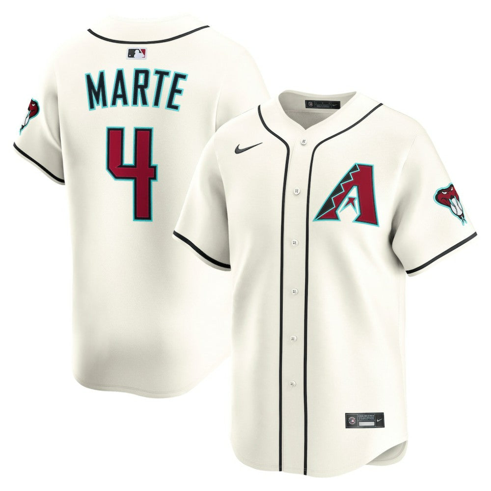 Ketel Marte Arizona Diamondbacks Nike Home Limited Player Jersey - Cream Jerseys