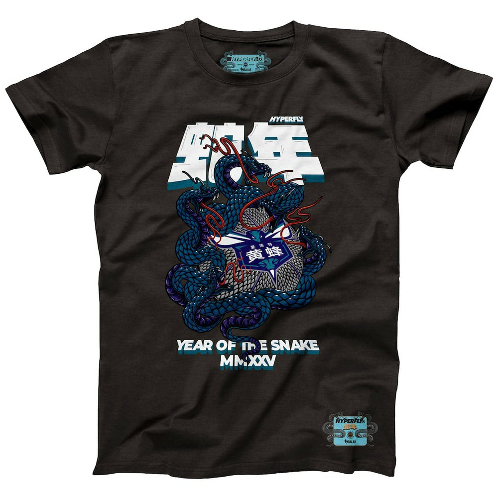 Charlotte Hornets NBALab x Hyperfly Unisex Year of the Snake Lunar New Year Collection T-Shirt Heather Black