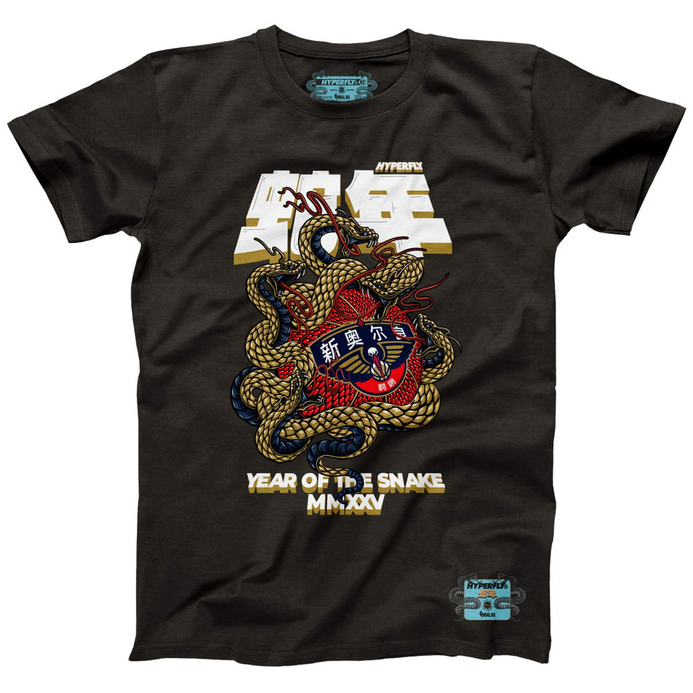 New Orleans Pelicans NBALab x Hyperfly Unisex Year of the Snake Lunar New Year Collection T-Shirt Heather Black