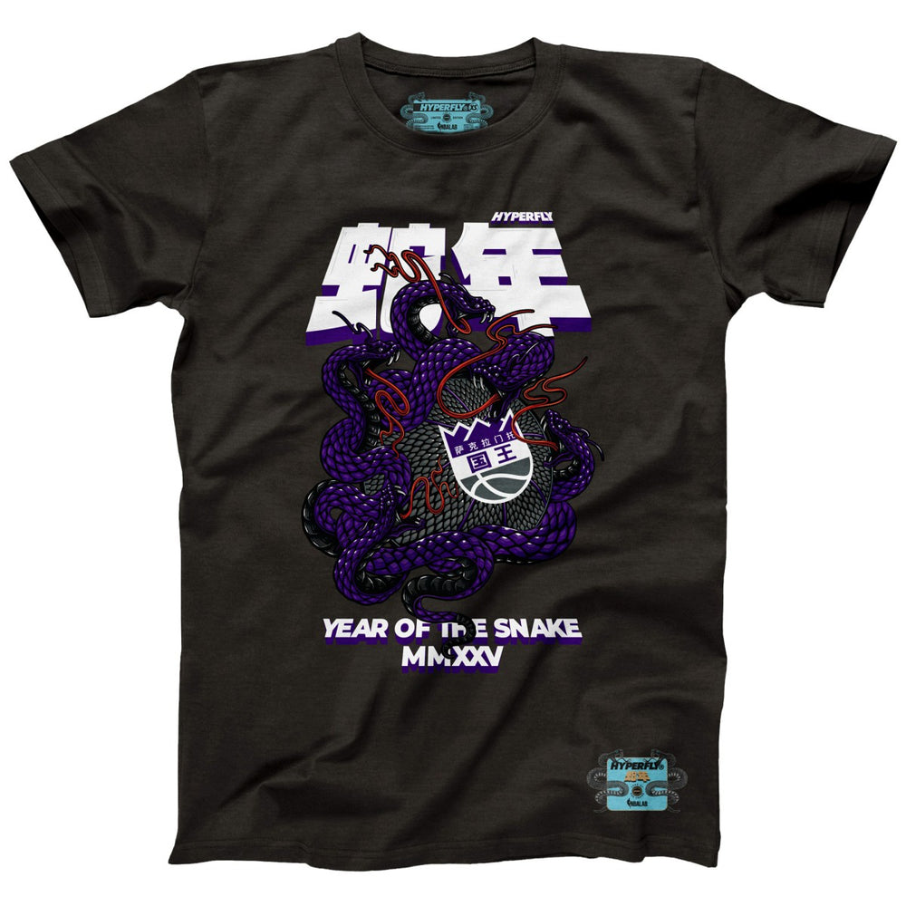 Sacramento Kings NBALab x Hyperfly Unisex Year of the Snake Lunar New Year Collection T-Shirt Heather Black