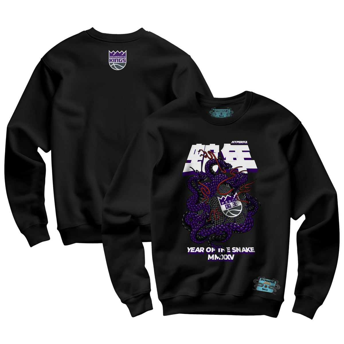 Sacramento Kings NBALab x Hyperfly Unisex Year of the Snake Lunar New Year Collection Sweatshirt Black outlet