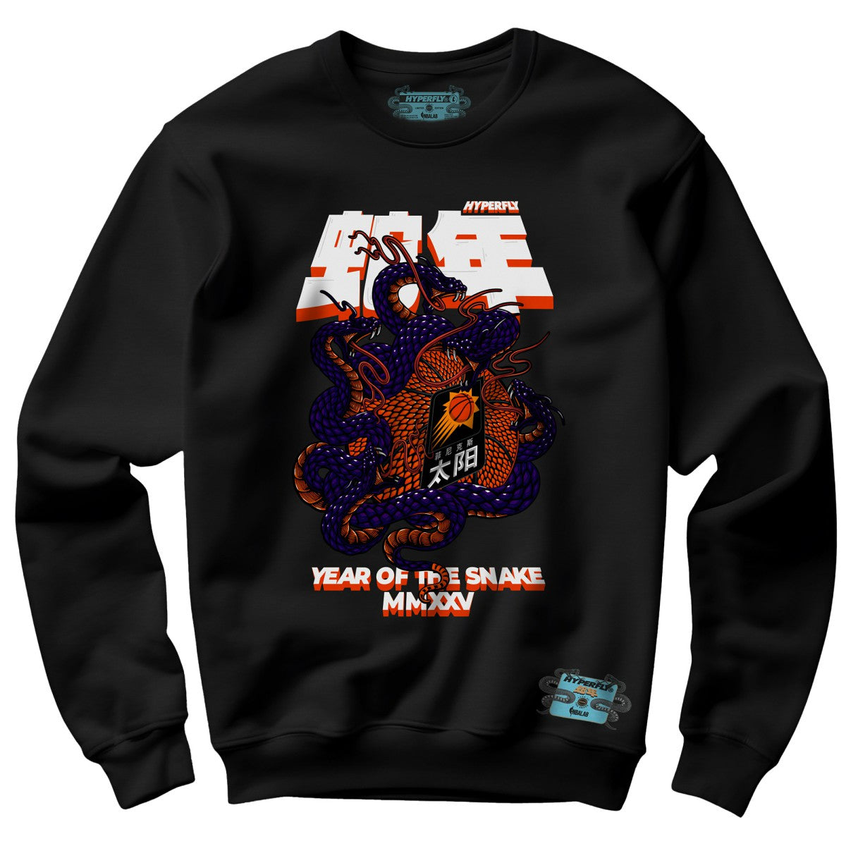 Phoenix Suns NBALab x Hyperfly Unisex Year of the Snake Lunar New Year Collection Sweatshirt Black