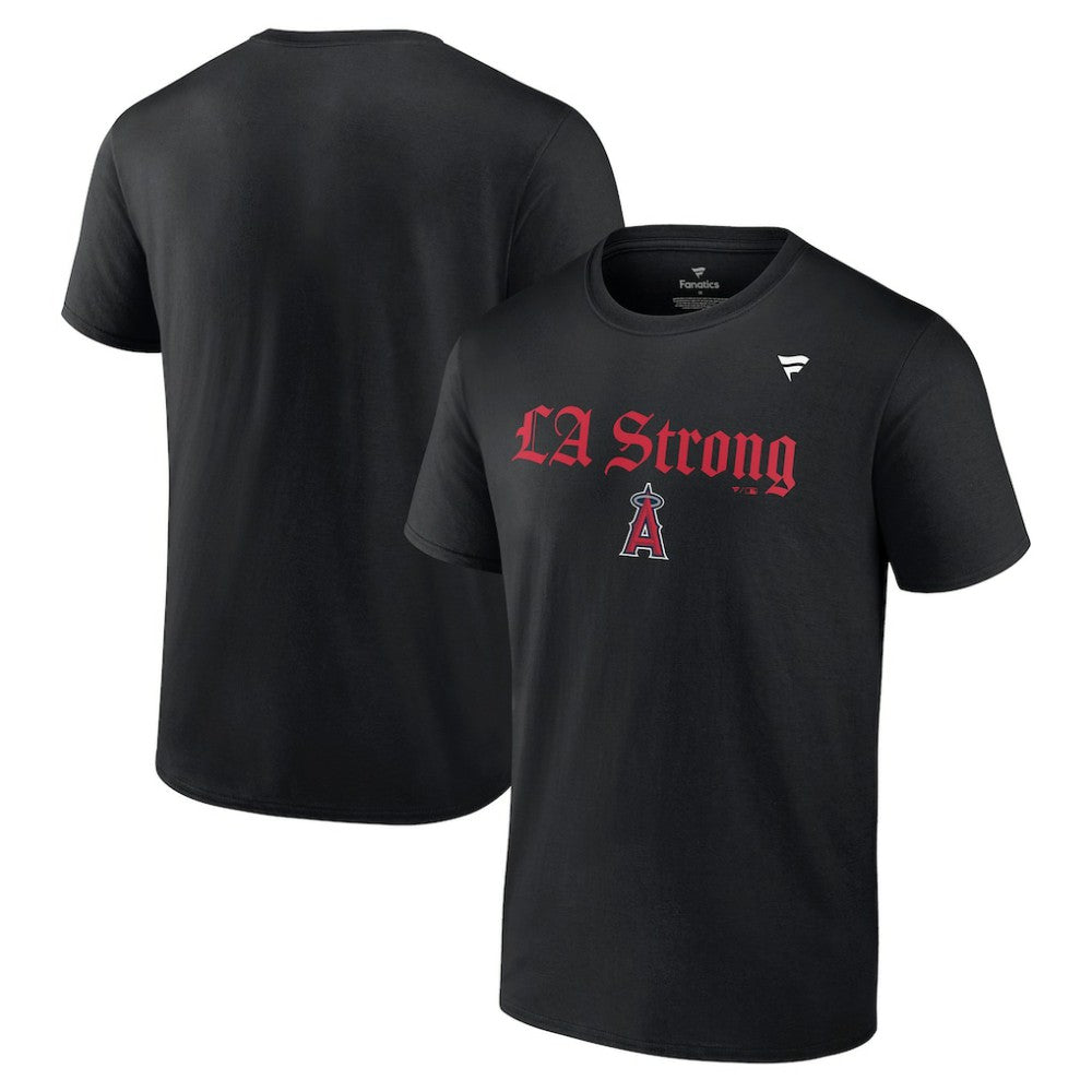 Los Angeles Angels Fanatics Unisex LA Strong T-Shirt - Black T-shirts