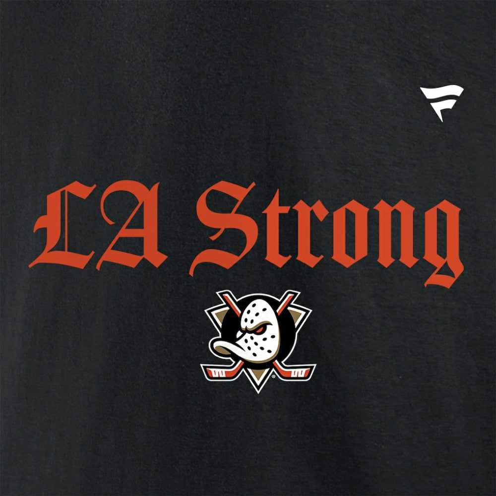 Anaheim Ducks Fanatics Unisex LA Strong T-Shirt - Black | US 202756572