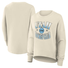 Utah Hockey Club Fanatics Women's Oversized Slice Pullover Sweatshirt - Cream | US 202756611