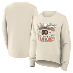 Philadelphia Flyers Fanatics Women's Oversized Slice Pullover Sweatshirt - Cream | US 202756614
