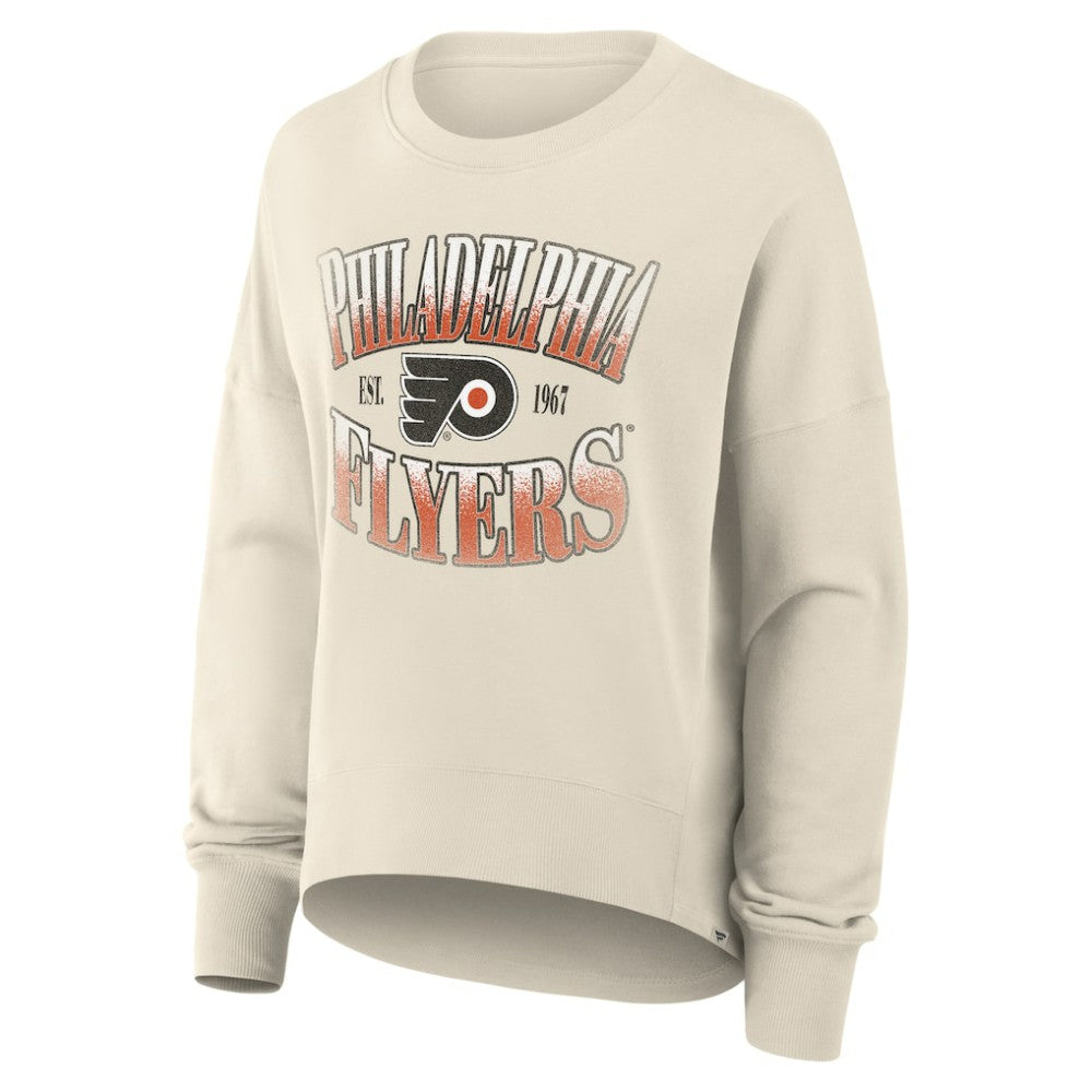 Philadelphia Flyers Fanatics Women's Oversized Slice Pullover Sweatshirt - Cream | US 202756614