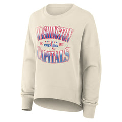 Washington Capitals Fanatics Women's Oversized Vintage Slice Pullover Sweatshirt - Cream | US 202756616