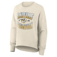 Nashville Predators Fanatics Women's Oversized Slice Pullover Sweatshirt - Cream | US 202756636