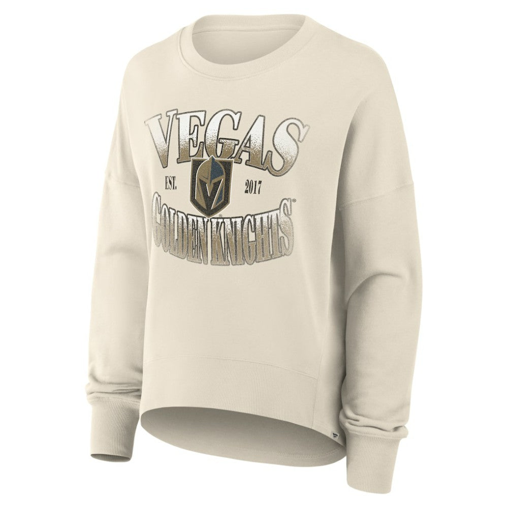 Vegas Golden Knights Fanatics Women's Oversized Slice Pullover Sweatshirt - Cream | US 202756638