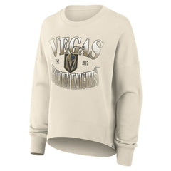 Vegas Golden Knights Fanatics Women's Oversized Slice Pullover Sweatshirt - Cream | US 202756638