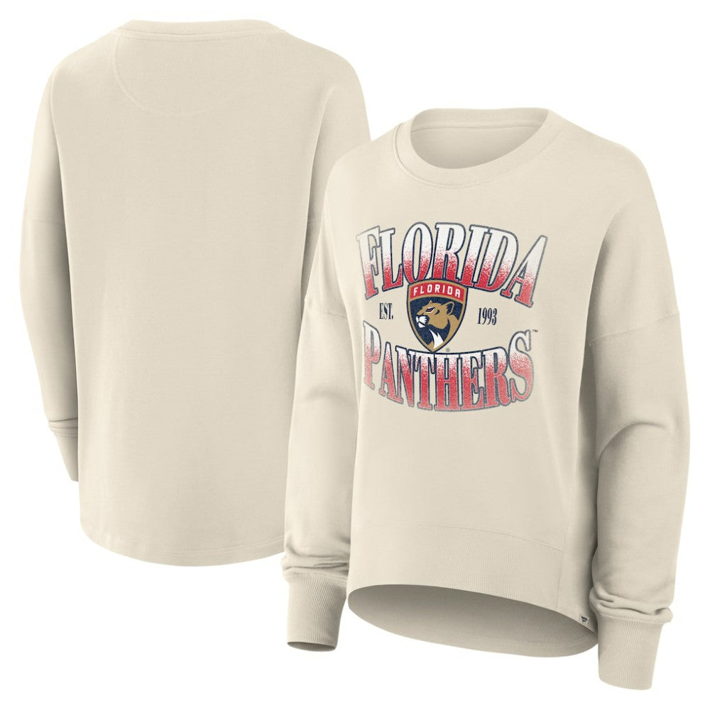 Florida Panthers Fanatics Women's Oversized Slice Pullover Sweatshirt - Cream | US 202756642