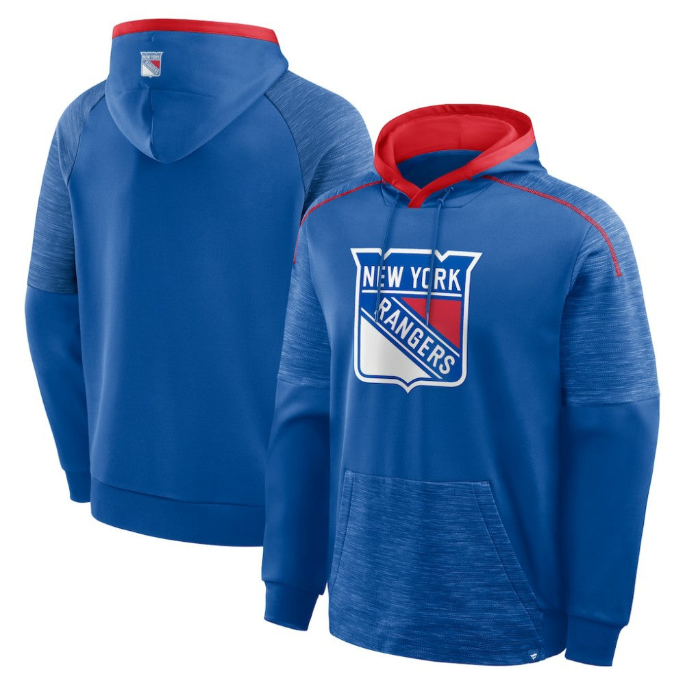 New York Rangers Fanatics Goaltender Defender Pullover Hoodie - Blue | US 202756684