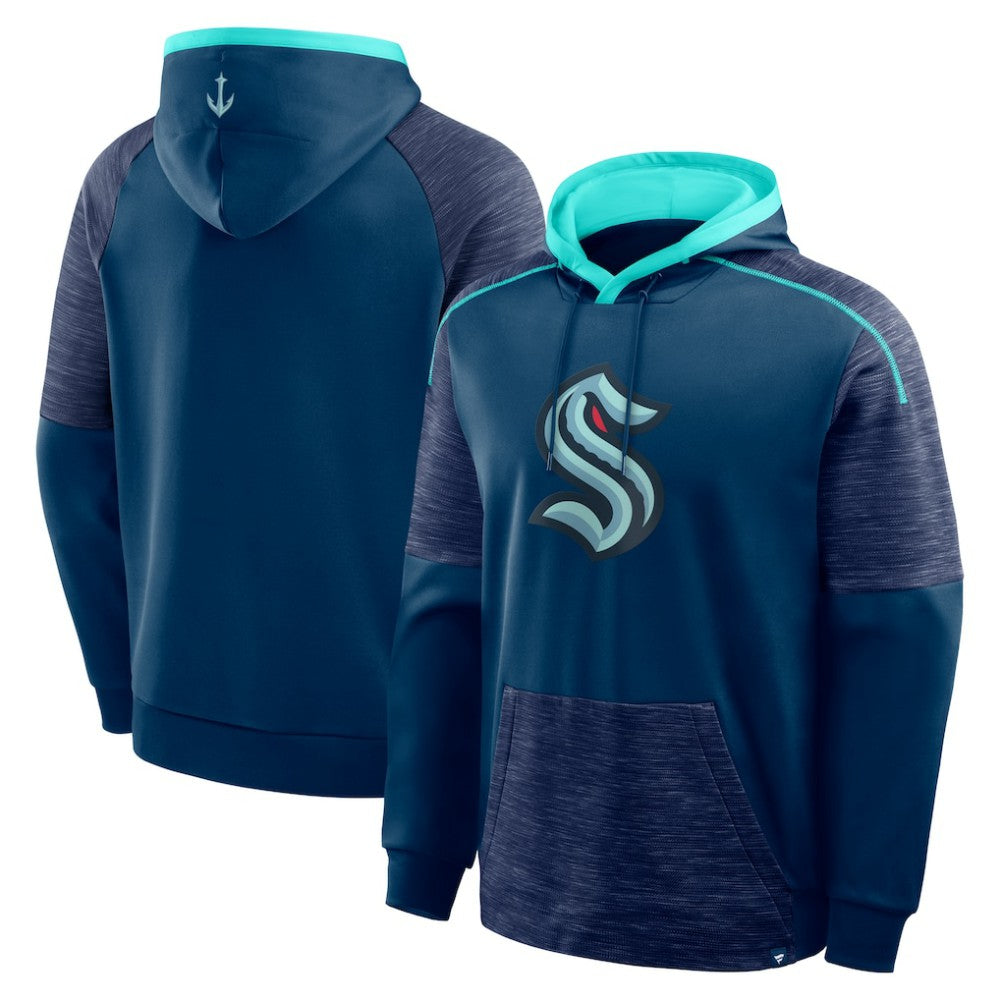 Seattle Kraken Fanatics Goaltender Defender Pullover Hoodie - Deep Sea Blue | US 202756689