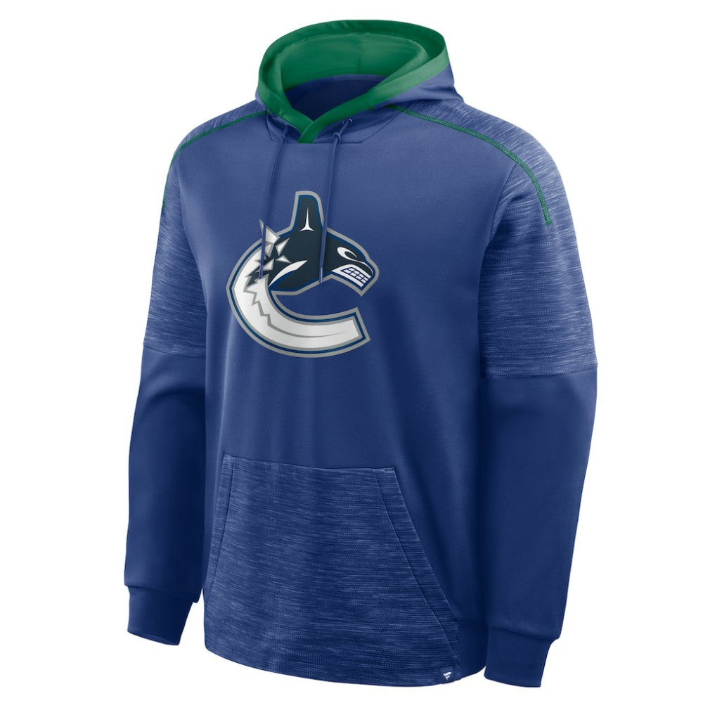 Vancouver Canucks Fanatics Goaltender Defender Pullover Hoodie - Blue | US 202756696