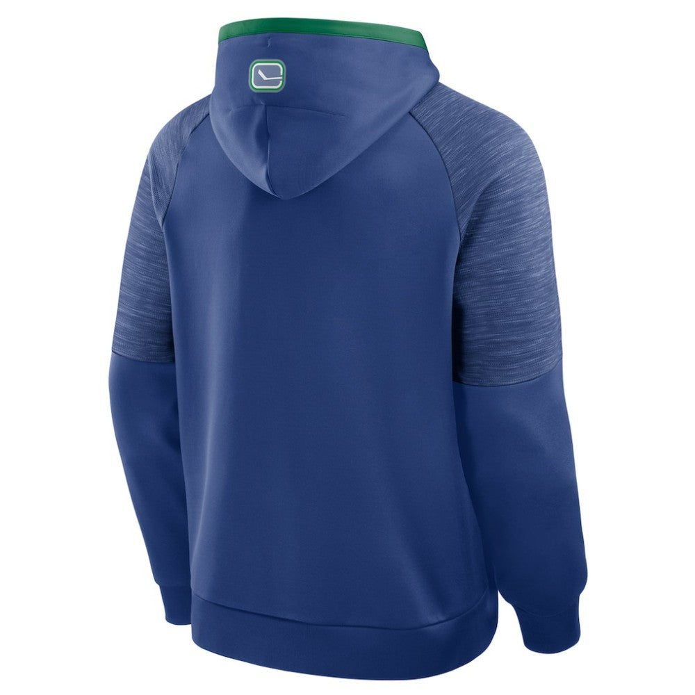Vancouver Canucks Fanatics Goaltender Defender Pullover Hoodie - Blue | US 202756696