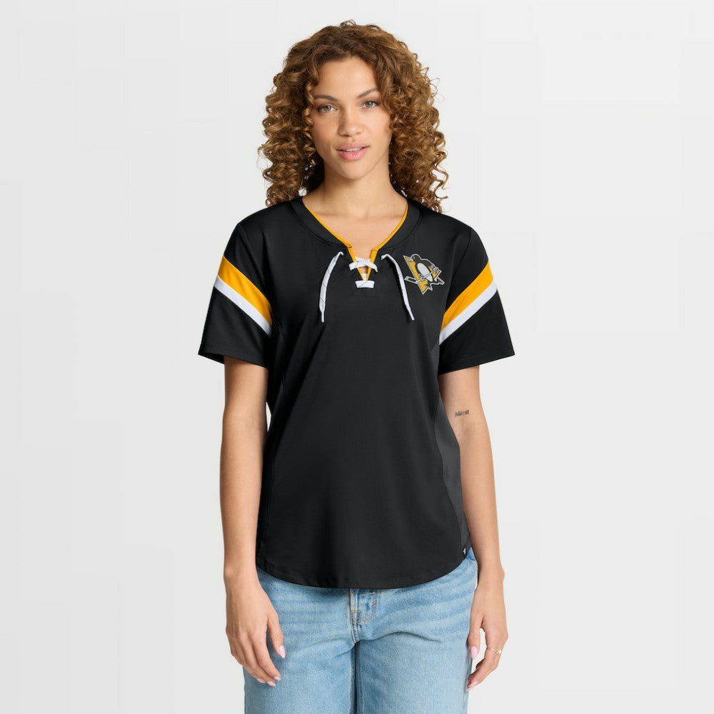 Pittsburgh Penguins Fanatics Women's Offside Athena T-Shirt - Black | US 202756706