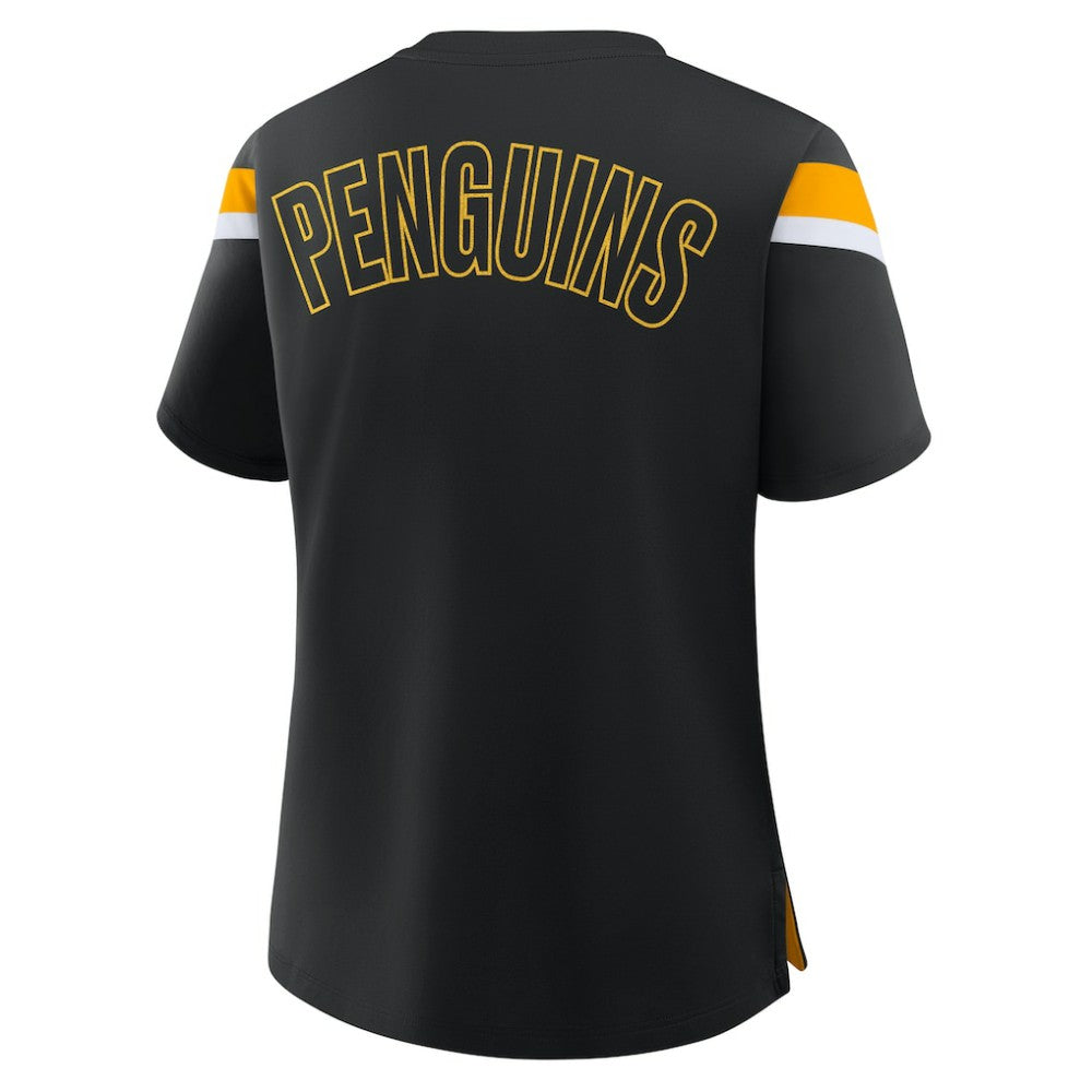 Pittsburgh Penguins Fanatics Women's Offside Athena T-Shirt - Black | US 202756706
