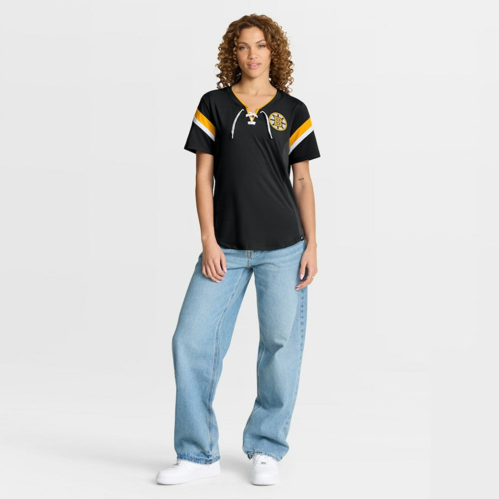 Boston Bruins Fanatics Women's Offside Athena T-Shirt - Black | US 202756707