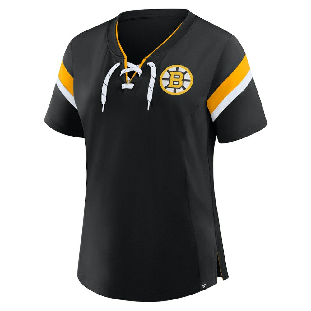 Boston Bruins Fanatics Women's Offside Athena T-Shirt - Black | US 202756707