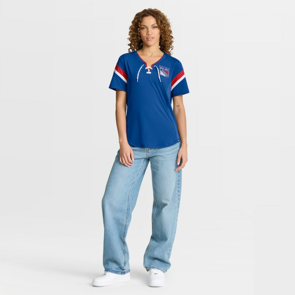 New York Rangers Fanatics Women's Offside Athena T-Shirt - Blue | US 202756708