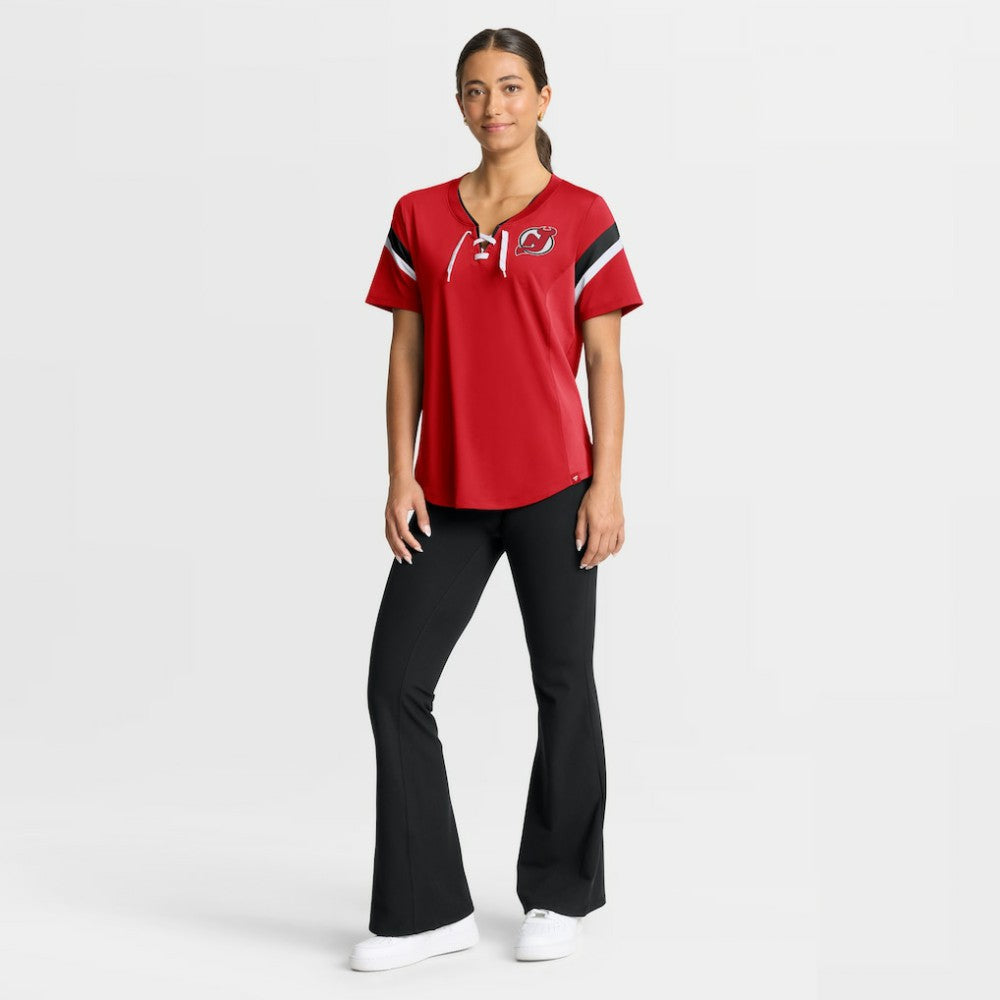 New Jersey Devils Fanatics Women's Offside Athena T-Shirt - Red | US 202756712