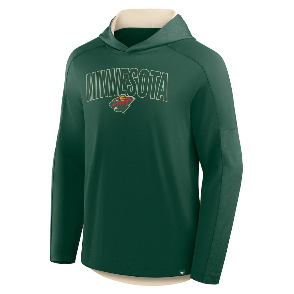 Minnesota Wild Fanatics Penalty Shot Long Sleeve Hoodie T-Shirt - Green | US 202756724