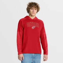 Detroit Red Wings Fanatics Penalty Shot Long Sleeve Hoodie T-Shirt - Red | US 202756746