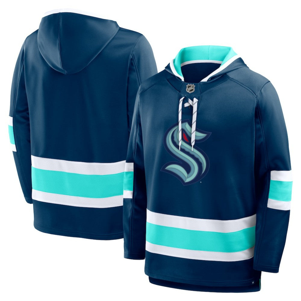 Seattle Kraken Fanatics Prime Time Fleece Hoodie - Deep Sea Blue | US 202756748