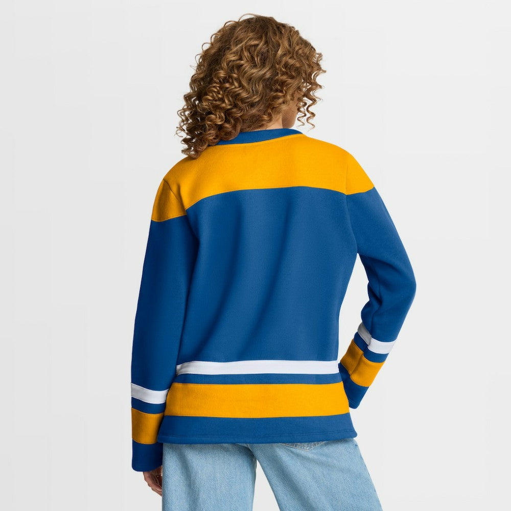 St. Louis Blues Fanatics Women's Icing Long Sleeve Lace Up Sweatshirt - Blue | US 202756849