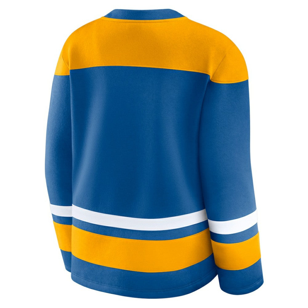 St. Louis Blues Fanatics Women's Icing Long Sleeve Lace Up Sweatshirt - Blue | US 202756849