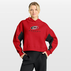 Carolina Hurricanes Fanatics Women's Back Check Boxy Hoodie - Red | US 202756860