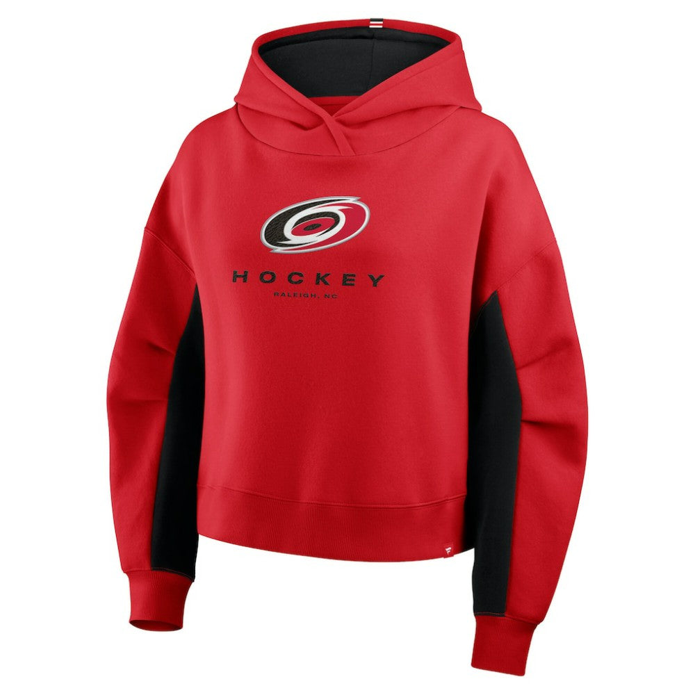 Carolina Hurricanes Fanatics Women's Back Check Boxy Hoodie - Red | US 202756860