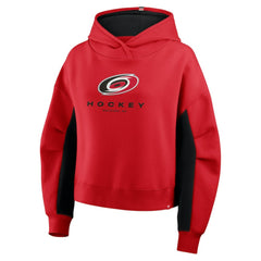 Carolina Hurricanes Fanatics Women's Back Check Boxy Hoodie - Red | US 202756860