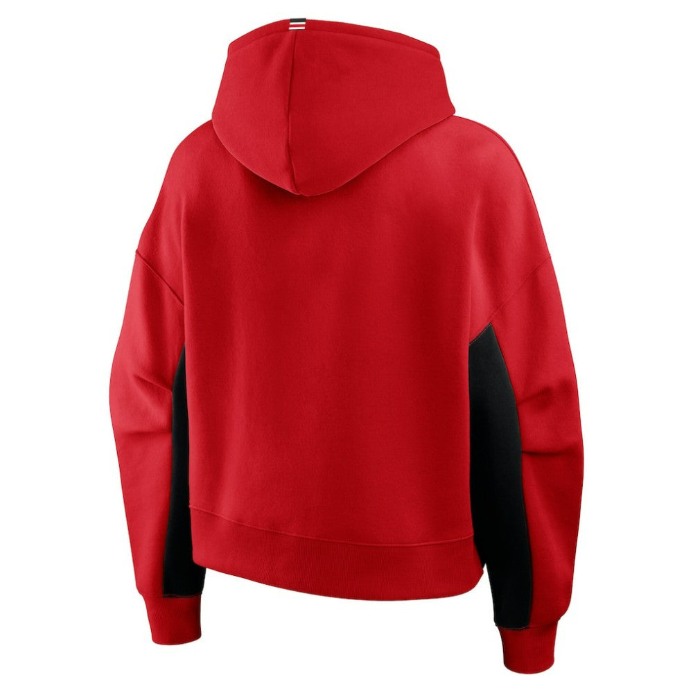Carolina Hurricanes Fanatics Women's Back Check Boxy Hoodie - Red | US 202756860