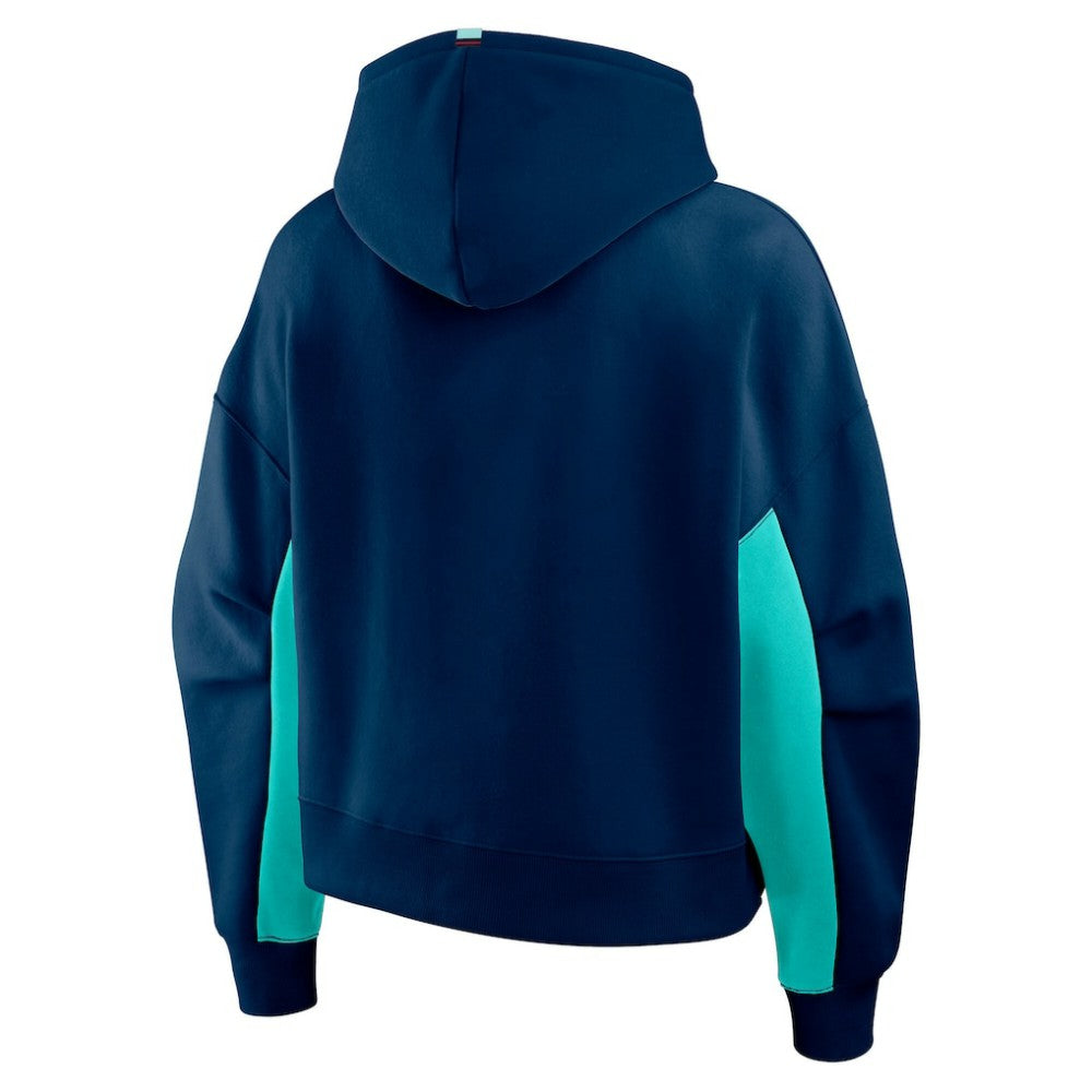 Seattle Kraken Fanatics Women's Back Check Boxy Hoodie - Navy | US 202756862