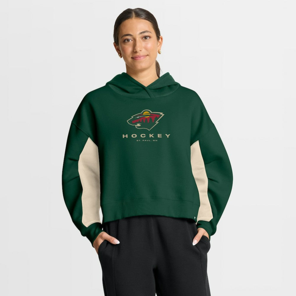 Minnesota Wild Fanatics Women's Back Check Boxy Hoodie - Green | US 202756863