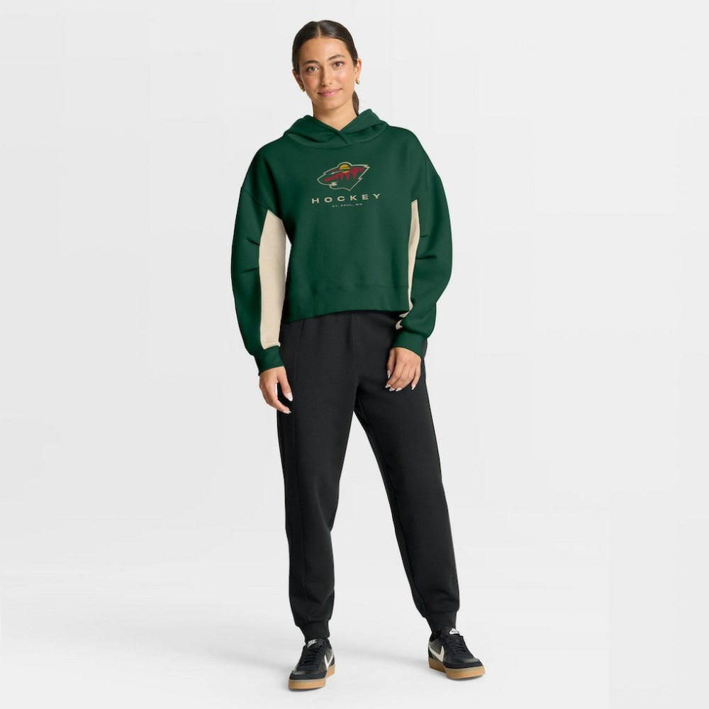 Minnesota Wild Fanatics Women's Back Check Boxy Hoodie - Green | US 202756863