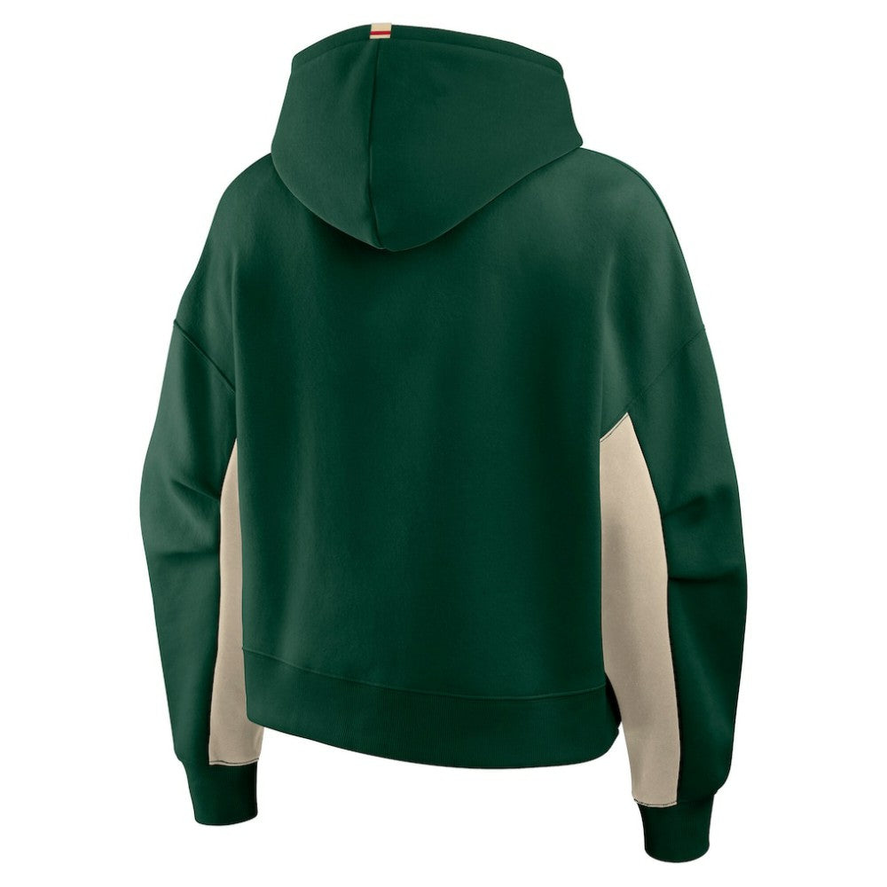 Minnesota Wild Fanatics Women's Back Check Boxy Hoodie - Green | US 202756863