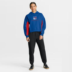 New York Rangers Fanatics Women's Back Check Boxy Hoodie - Blue | US 202756864