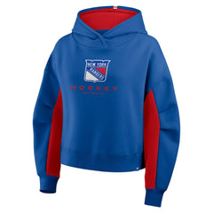 New York Rangers Fanatics Women's Back Check Boxy Hoodie - Blue | US 202756864