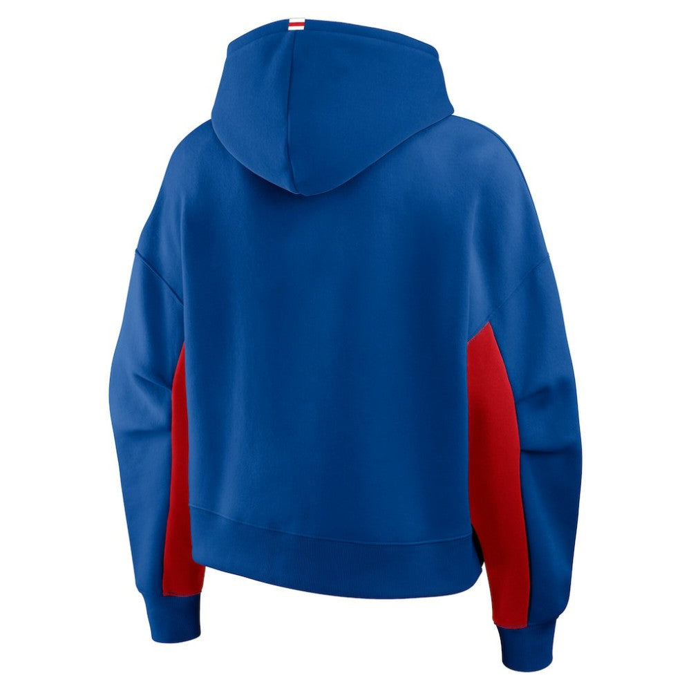 New York Rangers Fanatics Women's Back Check Boxy Hoodie - Blue | US 202756864